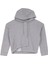 Kapüşon Yaka Asimetrik Desenli Gri Melanj Kadın Sweatshırt F4WL-SWT0373 1