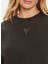 Bisiklet Yaka Desenli Siyah Kadın Sweatshırt Cn Bıg Guess Sweatsh - Cotton Brush 2