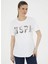 Bisiklet Yaka Beyaz Kadın T-Shirt SEANIY24 1