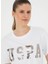 Bisiklet Yaka Beyaz Kadın T-Shirt SEANIY24 2