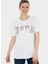 Bisiklet Yaka Beyaz Kadın T-Shirt SEANIY24 3