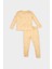 Kız Bebek Pijama Takımı Yiyecek Baskılı Waffle Uzun Kollu Üst Uzun Alt D3615A524WN 1