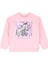 Baskılı Kadın Pembe Sweatshırt BRB4WG-SWT6013 1