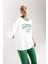 Fit Oversize Geniş Kalıp Bisiklet Yaka Baskılı Sporcu Sweatshirt D1702AX24AU 3