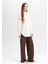 Wide Leg Geniş Paça Esnek Belli Bağcıklı Basic Düz Pantolon C5628AX24AU 3