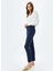 Yüksek Bel Regular Fit Lacivert Kadın Pantolon 5WAK40023UW 1