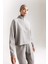 Fit Fermuarlı Dik Yaka Sporcu Sweatshirt D1703AX24AU 4