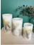 Çok Renkli Mumluk Mimoza Silindir Tealight 3'lü Takım 2
