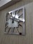 Dekoratif Gümüş Büyük Kare Duvar Saati Modern Mdf Üzeri Aynalı Pleksi 60 x 60 cm Şık Ev Ofis Saati 2