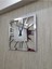 Dekoratif Gümüş Büyük Kare Duvar Saati Modern Mdf Üzeri Aynalı Pleksi 60 x 60 cm Şık Ev Ofis Saati 3