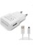 Şarj Cihazı + Micro USB Data Kablosu - Beyaz 1
