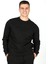 Bisiklet Yaka Siyah Erkek Sweatshırt 251 Lcm 241030 Shawn Siyah 2