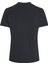 Yuvarlak Yaka Düz Siyah Kadın T-Shirt Ss Monologo Archıve Jersey 3