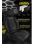 Aston Martin Db9 Uyumlu Tam Set Pro Lüks Oto Koltuk Kılıfı Deri ve Kabartmalı Siyah Kumaş 2