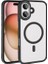 iPhone 16 Plus Kılıf Wireless Şarj Özellikli Krom Magsafe Silikon Kapak 1
