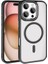 iPhone 16 Pro Max Kılıf Wireless Şarj Özellikli Krom Magsafe Silikon Kapak 1
