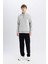 Relax Fit Fermuarlı Dik Yaka Baskılı Kalın Sweatshirt D2165AX24AU 2