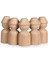 Montessori Toys Ahşap El Yapımı Peg Bebek 6'lı Boyama Seti Fırça Boya Dahil -PEG14-7,5CM 2