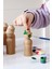 Montessori Toys Ahşap El Yapımı Peg Bebek 6'lı Boyama Seti Fırça Boya Dahil -PEG14-7,5CM 5