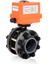 Ø63 220V Ac Elektrik Aktüatörlü U-Pvc Takım Kelebek Vana Asit Için 2