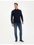 Erkek Lacivert Slim Fit Uzun Kollu Gömlek 50292079-VR033 4