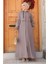 Kapşonlu Gri Tesettür Abaya 62602GR 1