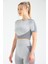 Füme Slim Fit Bisiklet Yaka Seamless Kadın Sporcu Crop Tişört SSF0006 5
