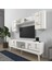 Maddera 150 cm Tv Ünitesi Takımı Beyaz-Altın 2