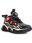 2081 Anatomik Tabanlı Otomatik Bağcıklı Unisex Çocuk Basketbol Ayakkabısı - NKT02081-SIYAH Kırmızı-31 2