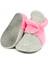 Polar Bebek Pandufu, Kaydırmaz Taban, Organik Pamuk Astarlı, İlk Adım Ev Patiği, Gri Pembe 1