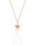 Pembe zirkon taşlı minimal gümüş midye tasarımlı şık kolye SGTL12385MIDYE 1