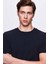 Slim Fit Lacivert Rayon Triko T-Shirt 2