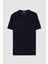 Slim Fit Lacivert Rayon Triko T-Shirt 5