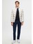 Slim Fit Ekru Gizlenebilir Kapüşonlu Elyaf Dolgulu Rüzgar Geçirmez Mont 2