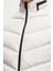 Slim Fit Ekru Gizlenebilir Kapüşonlu Elyaf Dolgulu Rüzgar Geçirmez Mont 5