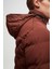Slim Fit Kiremit Gizlenebilir Kapüşonlu Elyaf Dolgulu Rüzgar Geçirmez Mont 3