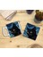 Kediler ve Sanat/van Gogh Yıldızlı Gece The Starry Night Set 10 - Yelken Fincan Kupa-Taş Bardak Altlığı 6 2