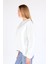 Ekru Bisiklet Yaka Oversize Kadın Sweatshirt 9152M 4