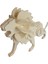 3D Ahşap Puzzle Aslan 34 Parça Kendin Yap Kit (Dıy, Yapboz, Boyanabilir) 3