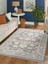 Rustik 2223 Klasik Vintage Salon Gri Country Mutfak Halısı Tozumaz Yumuşak Makine Halısı 100x200 1