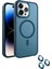 iPhone 15 Pro Uyumlu Lens Koruma Hediyeli Magsafe Destekli Buzlu Premium Lüx Kılıf 1