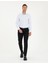 Erkek Açık Mavi Armürlü Slim Fit Uzun Kollu Gömlek 50294742-VR003 4