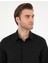 Erkek Siyah Slim Fit Armürlü Uzun Kollu Gömlek 50294742-VR046 2