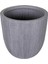 Oval Iç ve Dış Mekan Saksı Gri Küçük Boy 31X31X31,5 Cm. 1