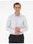 Erkek Gri Armürlü Slim Fit Uzun Kollu Gömlek 50294742-VR024 1