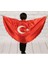 Özel Türk Bayraklı Kırmızı Gösteri Pelerini Kost 1