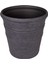 Oval Iç ve Dış Mekan Saksı Kömür Siyahı Mini Boy 35,5X35,5X34,5 Cm. 1