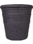 Oval Iç ve Dış Mekan Saksı Kömür Siyahı Mini Boy 35,5X35,5X34,5 Cm. 2
