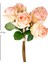 Yapay Çiçek Gül 6'lı Demet Pembe-Sarı 37 Cm. 4