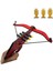 Ahşap Sünger Mermi Atan Oyuncak Tetikli Arbalet (Crossbow) Yay + Hedefler 1